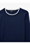 Slim Fit Color Contrast Layered Long Sleeve Crew Neck T-Shirt - 7