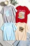 Unisex Mixed Print T-Shirt Set – 4-Pack Crew Neck Casual T-Shirts
