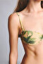 Regular Fit Floral Glitter Fabric Bikini Top G7029Ax26Sm - 3
