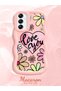 Samsung Galaxy A14 5g Compatible Case Camera Protector Pink Silicone Couple Phone Case Floral Pattern - 2