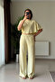 Bat Sleeve Crop Trousers Yellow Double Modal Set