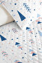 Blue Pine Tree Young Room Single Pique Set-Nordic Pink 160X220 cm Quilted Bedspread - 3