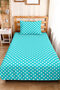 Polka Dot Turquoise Youth Room Single Pique Set-Modern White 160X220 cm Quilted Bedspread - 6