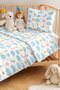 Cloud Star Blue Children's Room Single Pique Set-Pastel Moon Gray 160X220 cm Quilted Bedspread - 2