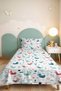 Duck Pastel Blue Children's Room Single Pique Set - Cute Pink 160X220Cm Quilted Summer Coverlet - 8