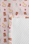 Pink Toy Patterned Girls' Pique Set - Pastel Striped Rabbit Baby Room Bedspread - 160X220Cm - 7