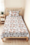 Cute Monkeys Children's Room Single Pique Set - Brown 160X220 cm Quilted Bedspread - 8