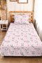 Panda Pink Pastel Girls' Pique Set - Cute Heart White Baby Room Bedspread - 160X220 cm - 5