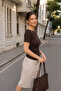 Women's Eyelet Detailed Boat Neck Blouse - 6