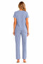 Özkan 1000-22-26 Women's Cotton Lycra Front Printed Mixed Pattern Short Sleeve Crew Neck Pajama T-Shirt - 2