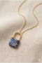 Natural Stone Key Lock Shaped Pendant
