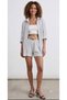 Shirt Shorts Two-Piece Set Cotton Linen Blend Top Oversized Comfortable Fit Shorts with Belt Summer Combination Lum2038&
