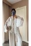 White Embroidered Lace-Up Brodered Kimono - 5096 - 6