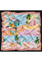 Pink Color Checkered Patterned Cotton Voile Bandana Multi-Purpose Square Scarf 70*70 cm - 2