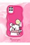 Samsung Galaxy M12 Compatible Case Camera Protector Red Silicone Couple Phone Case Cat Pattern - 2