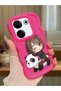 Tecno Camon 20 Compatible Case Camera Protector Red Silicone Couple Phone Case Panda Pattern