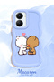 Vivo Y56 Compatible Case Camera Protector Blue Silicone Couple Phone Case Cute Pattern - 2