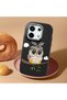 Poco X6 5g Compatible Case Camera Protector Black Silicone Couple Phone Case Owl Patterned - 2