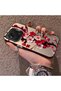 Redmi 10A Compatible Silicone Edge Hard Back Case Couple Phone Case with Floral Pattern - 2
