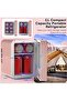6L Makeup Mini Fridge with LED Light Mirror, Portable Cosmetic Storage Mini Fridge Heating Freezer, Car Refrigerator Can keep Vegetables, Fruits, Coffee, Suitable for Home/Car, pink - 3