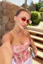 Transparent Patterned Corset Blouse Pink - 4