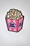 منديل كوكتيل مطرز بتصميم الفشار الوردي العتيق، قطعة واحدة - 2