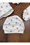7 Pieces 100% Cotton Ribbed Combed Cotton Fabric Mom&Dad Printed Newborn Hospital Release Set - 6