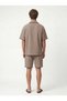 Stitched Detailed Shirt Shorts Set - 6