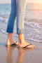 Women's Black and White Leopard Patent Leather Jelly Flip-Flops Stylish Comfortable Walking Summer Sandals - 5