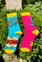 Unisex Right and Left Bang Pow Patterned Socks - 3