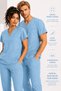 Lycra Scrubs Medical Uniform, Nurse Doctor Hospital Uniform, Men and Women, Healthcare Staff Uniforms, Navy Blue, Purple, Beige, Gray, Burgundy, Coffee, Orange, Blue, Mint, Sage Green, Green, Khaki