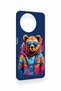 Realme 11 Compatible Bear Patterned Silicone Case with Glasses - 4
