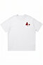 Butterfly Printed White Oversize Crew Neck T-Shirt