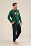 Wonderful Time Father Son Green Long Sleeve Pajama Set Ar3823-A-V1 - 7