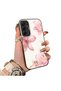 Samsung Galaxy A25 Compatible Silicone Edge Hard Back Case Couple Phone Case with Floral Pattern