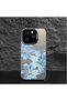 iPhone 17 Pro Max Compatible Silicone Edge Hard Back Case Couple Phone Case with Floral Pattern - 5