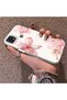 Oppo A15S Compatible Silicone Edge Hard Back Case Couple Phone Case with Floral Pattern - 2