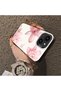 iPhone 13 Compatible Silicone Edge Hard Back Case Couple Phone Case with Floral Pattern - 4
