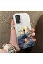 Samsung Galaxy A52 Compatible Silicone Edge Hard Back Case Couple Phone Case Tower Pattern - 3