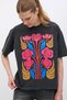 Retro Floral Printed T-Shirt - 3