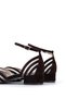 Women's Genuine Leather Brown Suede Heeled Shoes - 5