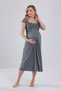 New Season Smoked Lace Summer Special Design 100% Cotton Maternity Nightgown - 8