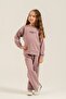 Girl's Printed Blue Long Sleeve Tracksuit Set Us2731-C-V1 - 2