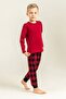 Boy's Pajama Set Printed Red Long Sleeve Pajama Set Us2647-C-V3 - 5