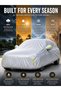 Waterproof UV Resistant Full Car Cover for Nissan GT-R - All Weather Dustproof Sun Protection Outdoor Cover, Silver - 2