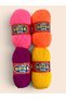 Crystal Fiber Yarn Set of 4 - Vibrant Colors - Shiny Fiber and Dowry Knitting Yarn