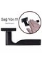 Black Steel Door Handle with Square Badge - Single Right-Handed Handle (Metal Product!) !!) - 2
