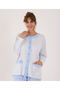 Aysun Teksti̇l Women's Large Size Front Buttoned Long Sleeve Comfortable Fit Mom Pajama Set %100 Cotton - 7