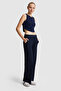 Women's Navy Blue Sweatpants 50324135-Vr033 - 3