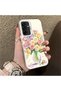 Samsung Galaxy A26 Compatible Silicone Edge Hard Back Case Couple Phone Case with Floral Pattern - 3